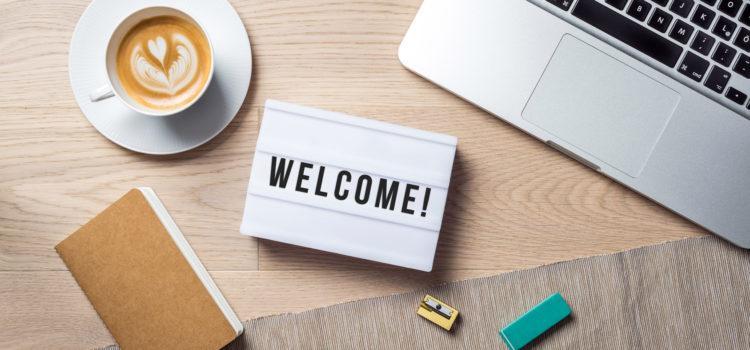 Kartka z napisem Welcome